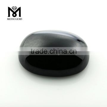 Smooth Stones Oval 12 x 16 mm Flat Back Black Spinel