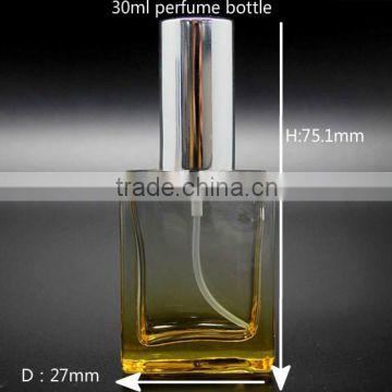 30ml empty flat side glass spray pump perfume bottle