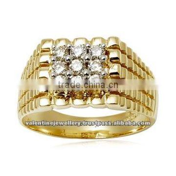 mens gold ring, 18k gold ring, men's ring