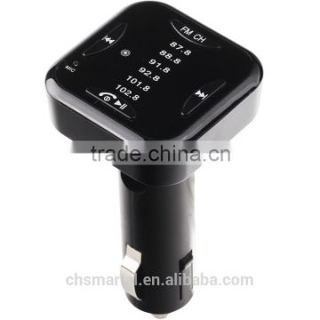 Bluetooth FM Trasimitter with USB Charger, MP3 Music&Calling for iPhones,Samsung,LG,HTC,Motorola,Sony Smartphone