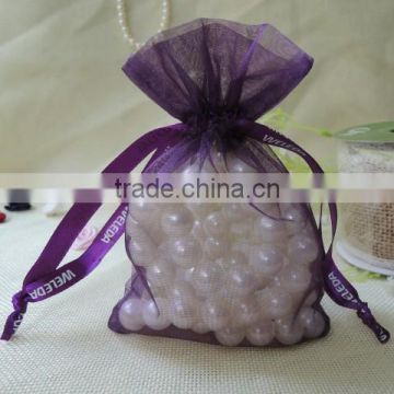wholesale cheap fancy organza gift pouch for promotional gifts