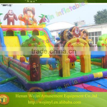 Giant inflatable lovely bear slide for adult/giant slip and bear slide