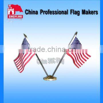 2 Holes Stand Desk Flags/American Table Flag