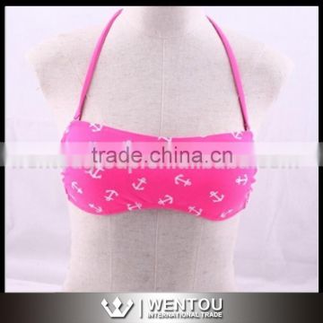 Wholesale Sexy Anchor Print Bandeau Swimming Tops
