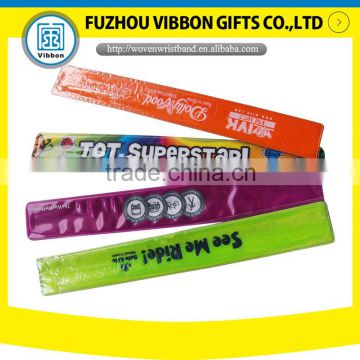 factory promotion gifts reflective slap bracelet