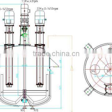 SS304 high shearing mixing tank