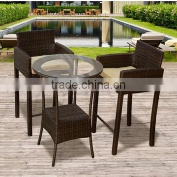 2017 Sigma SGS tested weatherproof portable resin wicker led bar table
