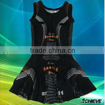 2013 new style Sublimation netball dress with underwear