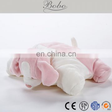 Top Quality Pink Sleeping Dog Baby Toys Plush Cushion