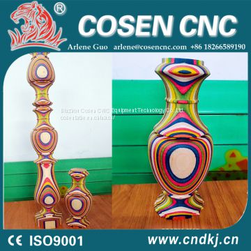 wooden vase by cnc woodworking machine