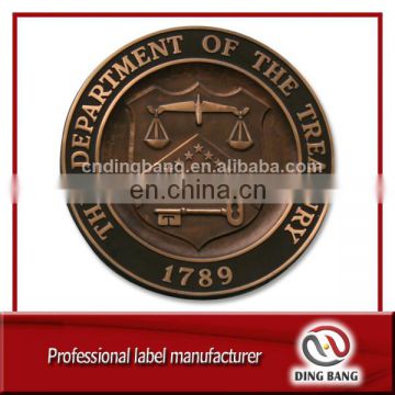 Top Quality Military Cluth Type Custom Old Metal Plate Type And High Technics Bronze Plated Promotion Antique Pin Badge