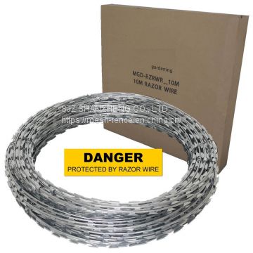 hot dipped galvanized razor barbed wire security fence wire