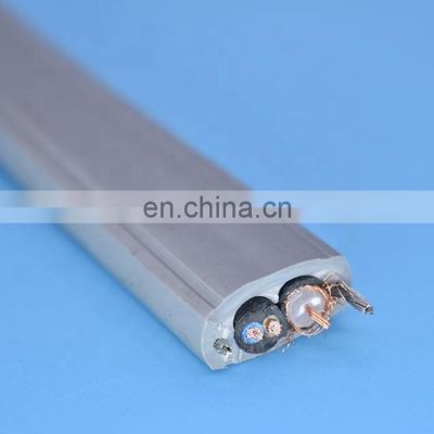 3 core flat cable special cctv elevator cable with steel wire