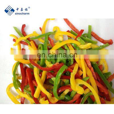 BRC A Approved manufacturer of 3 color Frozen Pepper Strips