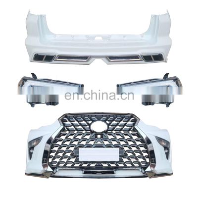 car accessories for toyota 4runner 2010-2020 year turning to lexus GX body kit include led headlights front and rear bumpers