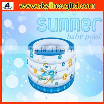 5 circles Round plastic inflatable swimming pool baby pool, 3 colors for choice
