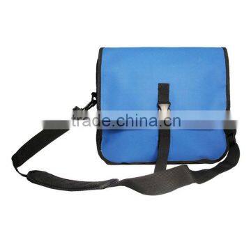 Blue pvc waterproof bag for laptop as messenger bag