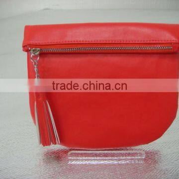 2015 high classic Latest hot sale red tassel designer cosmetic bags