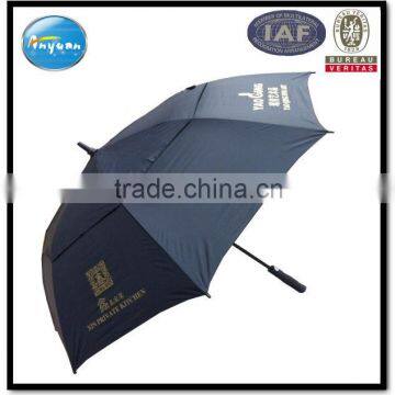 straight golf umbrella with fiberglass ribs customized logo printing