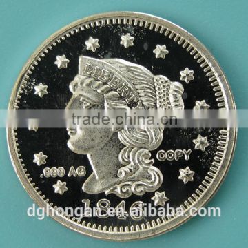 A52 1 Gram 999 Fine Silver 1846 1 Cent Round