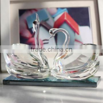 Delicate crystal swan for Nice Crystal Gift Home or wedding Decoration