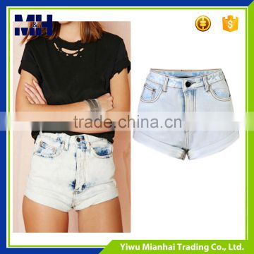 Europeamerican new style spring and summer short sexy high waist shorts