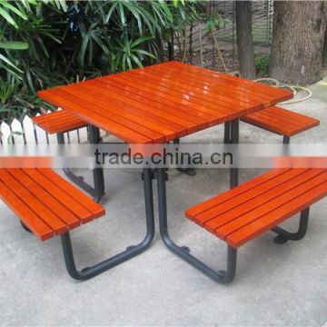 Outdoor wooden picnic table hardwood outdoor table with benches