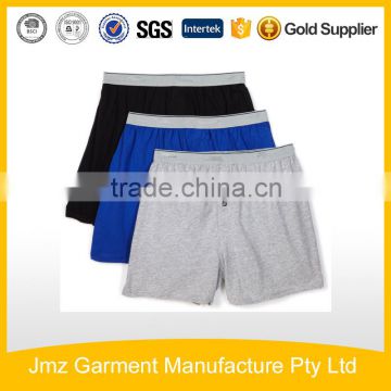 JMZ solid knit boxers can be made with your brand cutom men underwear