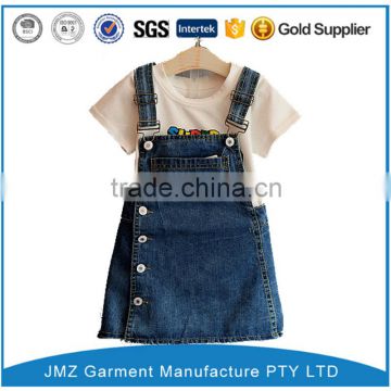 high quality custom child jean dress with frocks designs