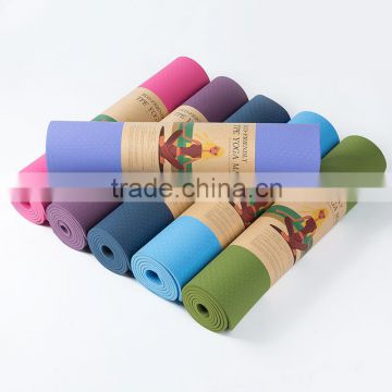 Eco-friendly Fitness TPE Yoga Mat 6mm Thick Non-Slip Soft Design Chemical Free No Smell Eercise Mat Pilates Mat