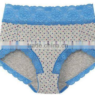 new arrival lace trim in waist and leg young girl cotton underwear