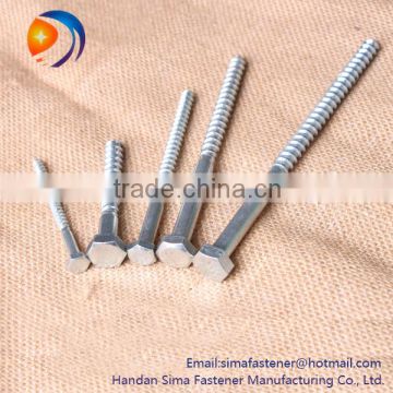 2015 high quality hex head brass plated wood screw