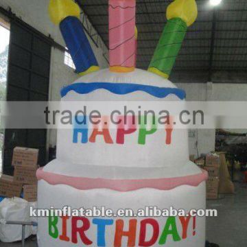 large inflatable happy birthday cake