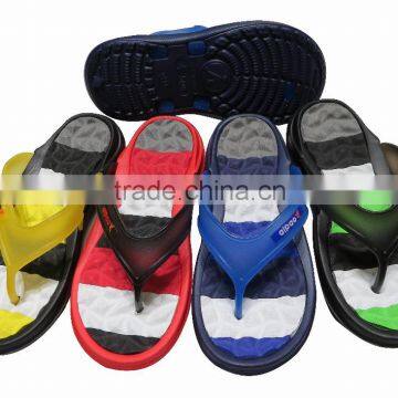 men eva flip flops with pvc upper