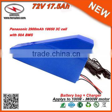 Li Ion 72V Battery Pack 17.5Ah Panasonic Electric Bike Battery for Electric Scooter 3000W 3600W 72V