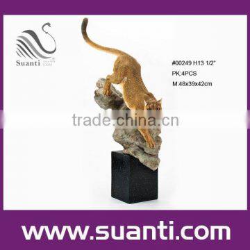 Hunting Bobcats polyresin statue