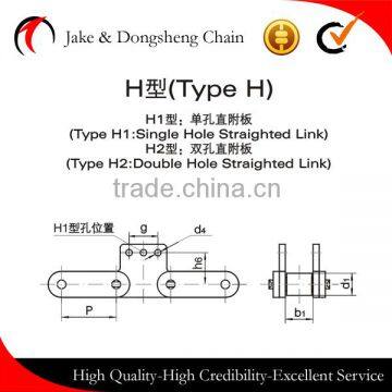 double pitch precision roller chain conveyor attachments Type K1/2 H1/2 D