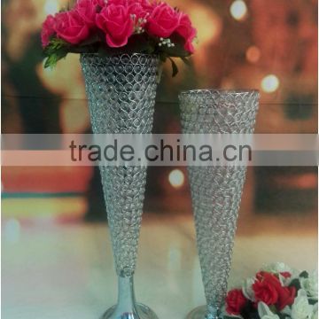 hot sale!wedding decortion crystal flower vase for wedding centerpieces