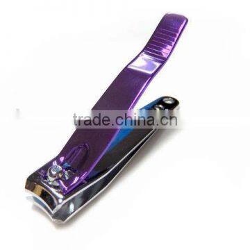 Carbon steel Nail clipper with purple electrophoresis on top