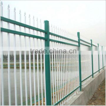 Steel picket fence for wall use