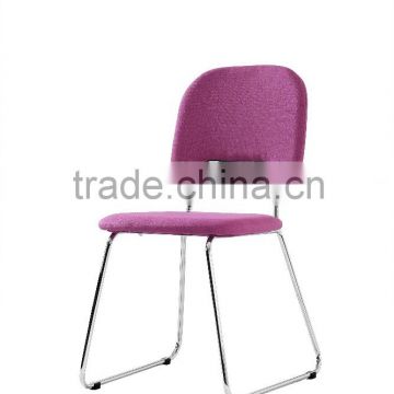 colorful fabric with chromed legs dining chair, new design dining chair DC9019