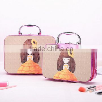 Chinese factories wholesale custom portable luxurious leather dressing case, han edition eye shadow box