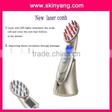 New laser massage comb with 890nm laser and vibration massage with hand held massger