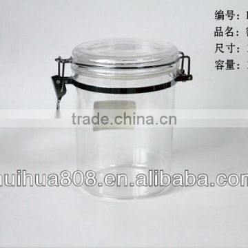 new design plastic airtight food storage jar