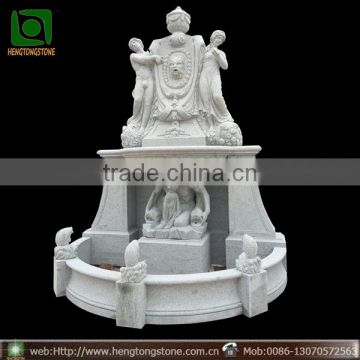 Russian style granite wall fountain with figure statue