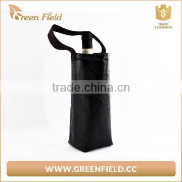 Green Field washable kraft paper bottle wine cooler bag