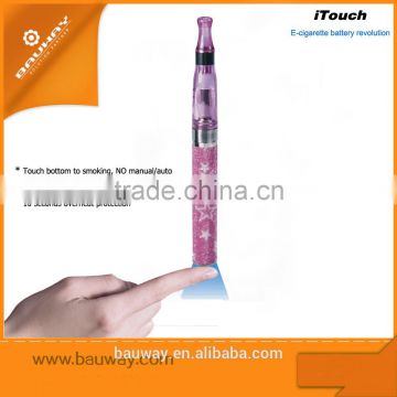 Bauway e cigarette finger skin touch battery,automatic ego battery,wholesale ego battery