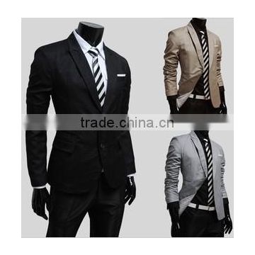 man casual suit wool and polyester fabric