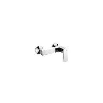 contemporary Square Shower Mixer Faucet Wall Mounted with Two Holes