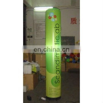 inflatable cylinder for display advertising with light bulb inside,size 2.3m tall